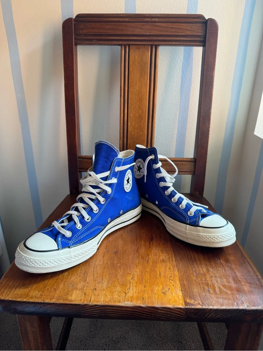 Converse High Top Sneakers - Blue and White